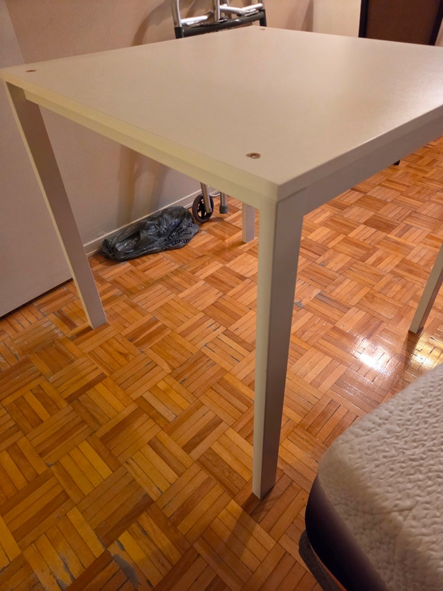 White Square Dining Table – 29.5in – IKEA Melltorp Style - photo 3