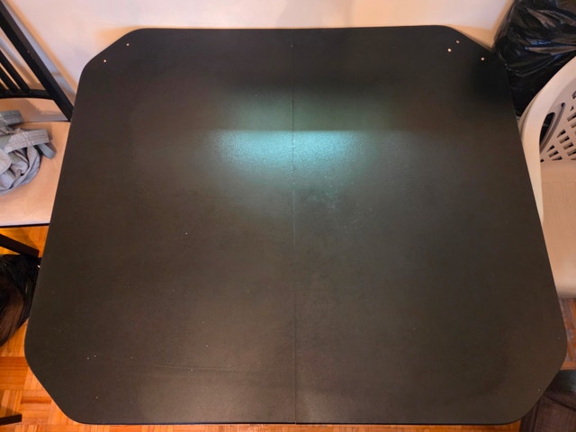 Black Dining Table – 42x48 in – Metal Legs - photo 3