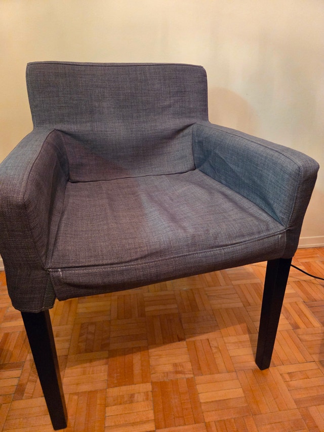 Grey Armchair - Removable Slipcover - similar to IKEA NILS style - photo 2