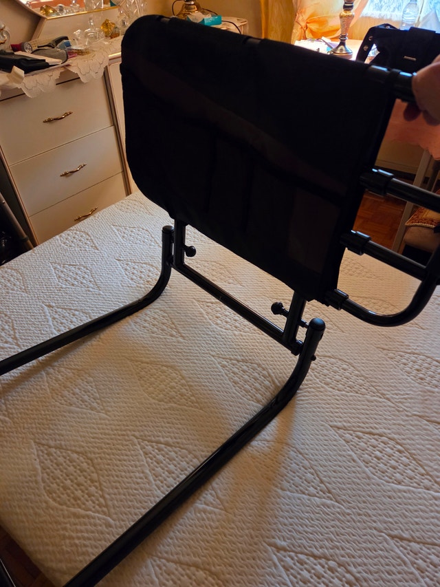 Adjustable Bed Assist Rail - Safety Rail with Storage Pocket