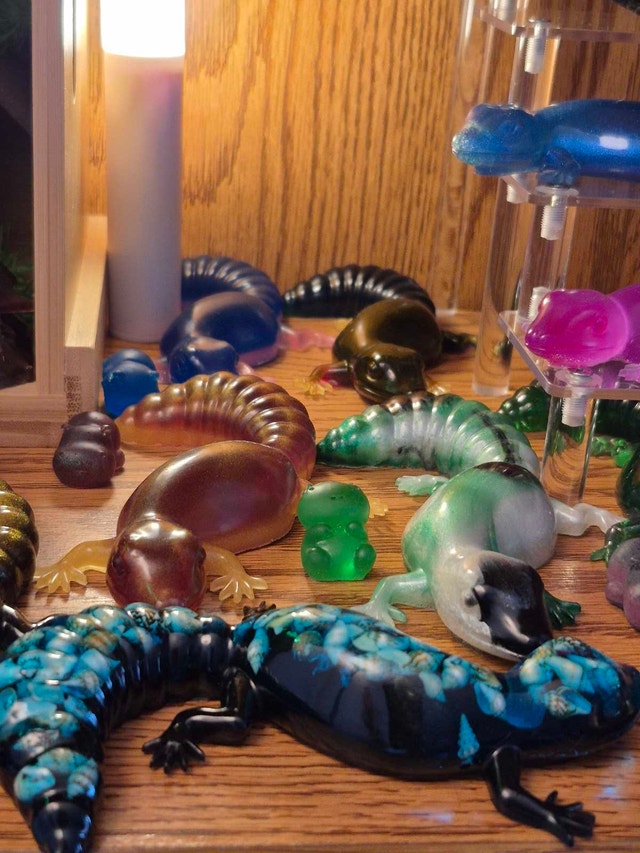 Resin Gecko and Octopus Figurines