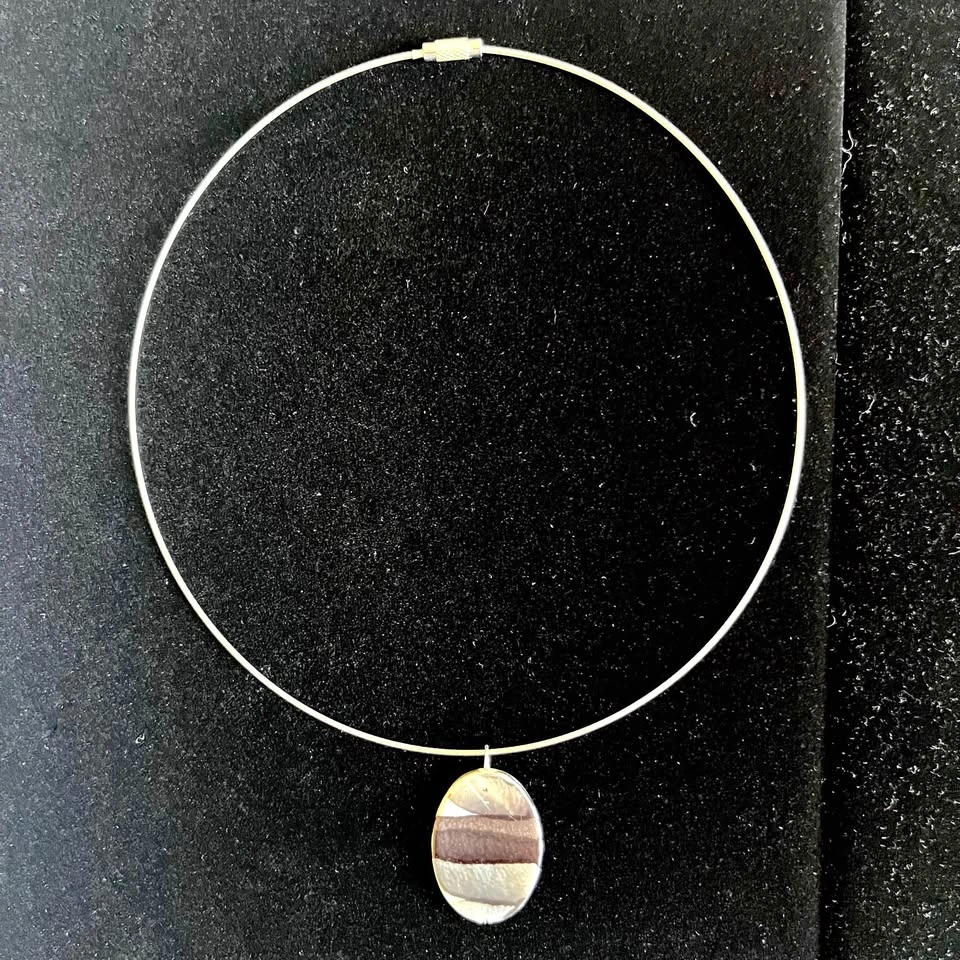 Necklace, Choker with Painted Shell