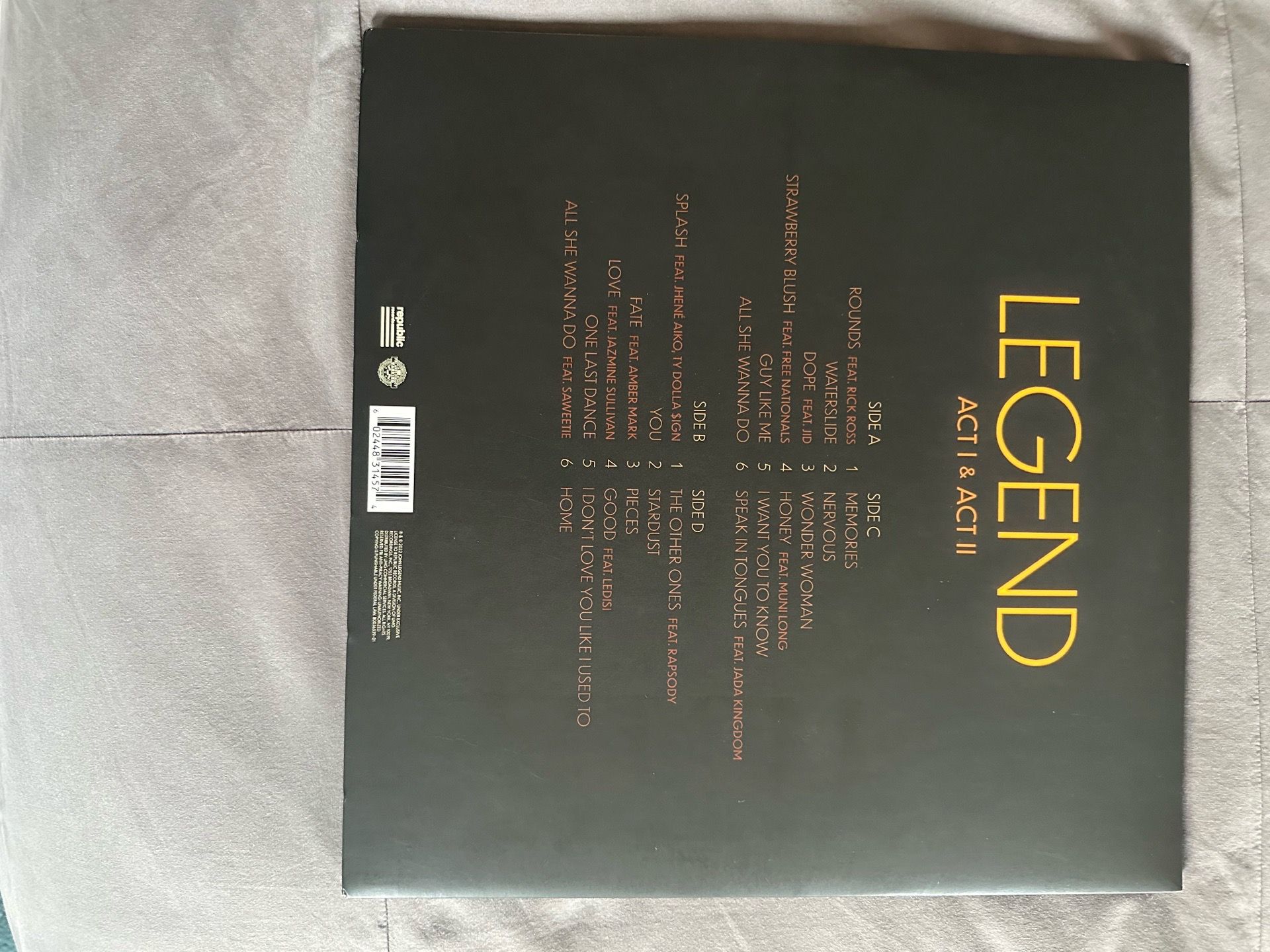 John Legend dual Vinyl Record 12 inch