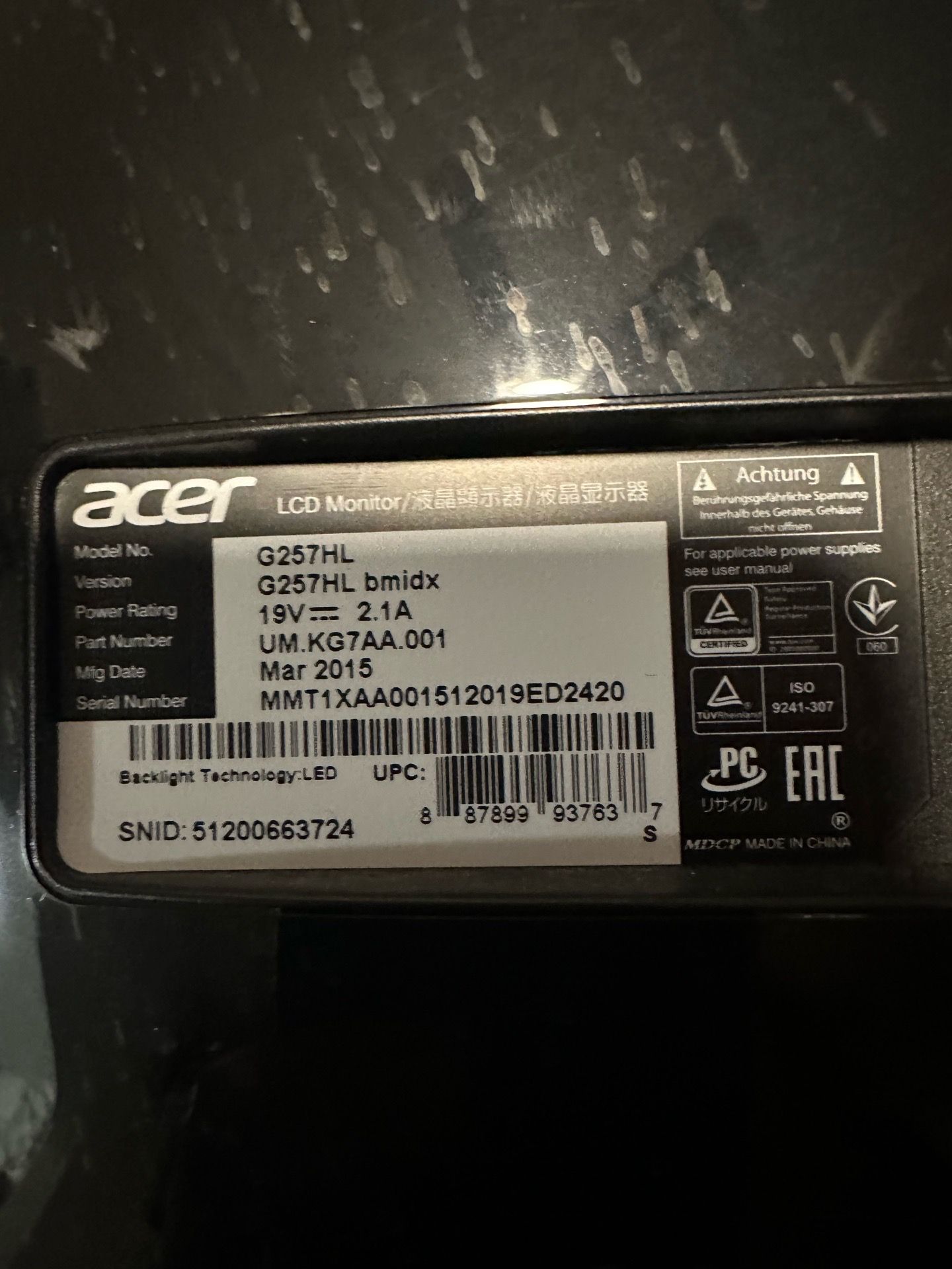 Acer monitor - photo 2
