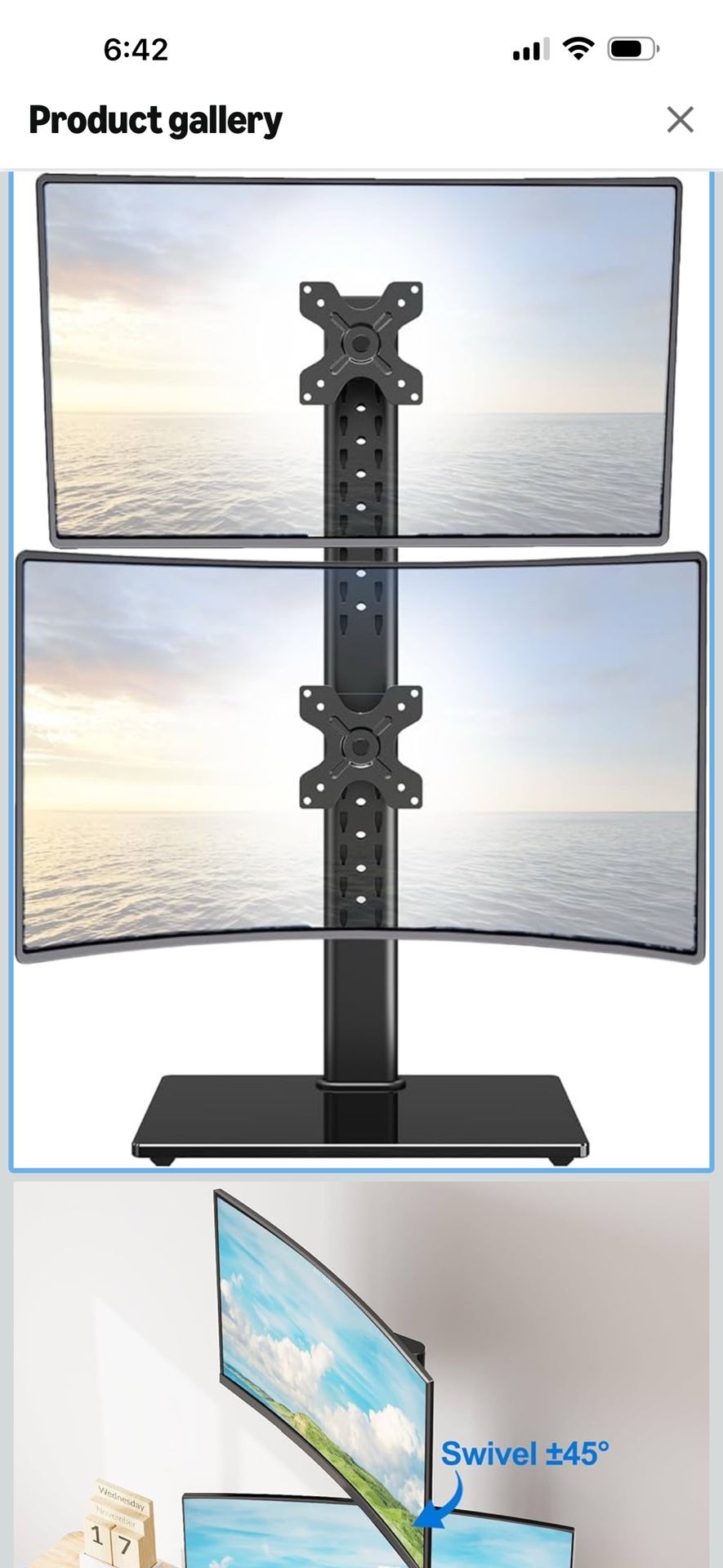 Dual monitor stand like new