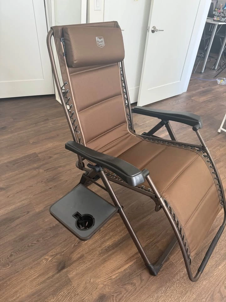 Timber Ridge Zero Gravity Chair / Patio Lounge Chair with Tray - photo 2