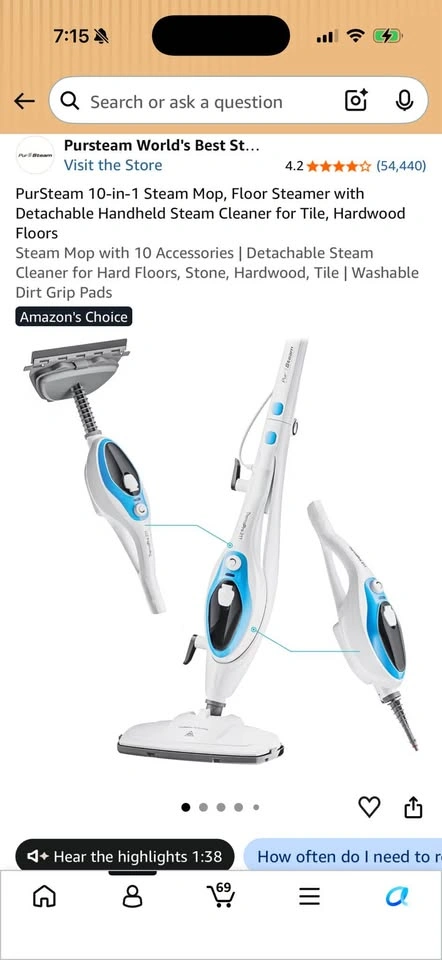 PurSteam ThermaPro 211 Steam Mop - photo 5