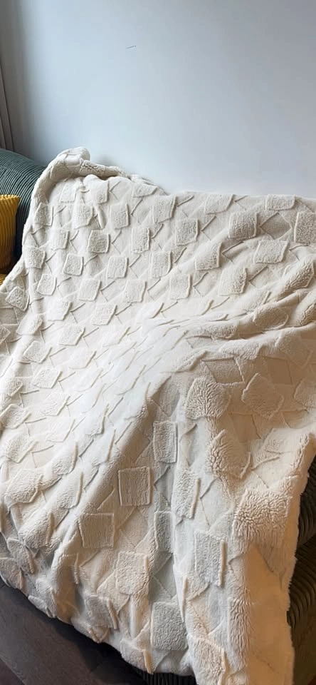 Cream Textured Blanket