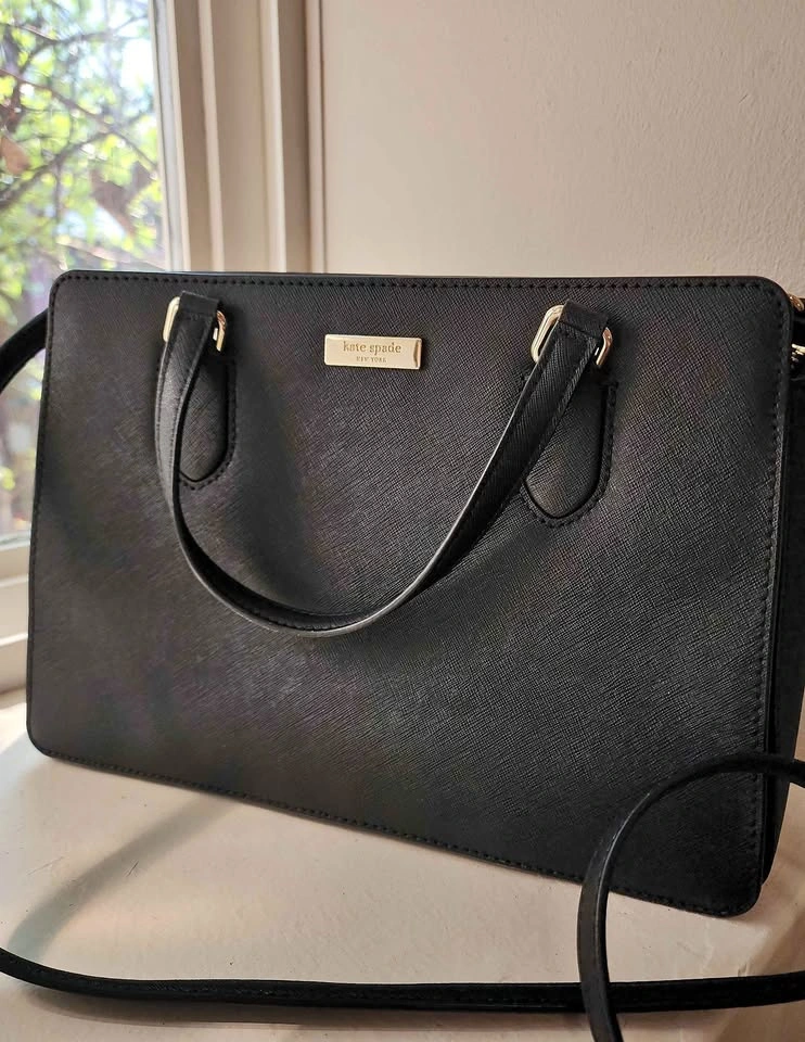 Kate Spade Laurel Way Reese Black Saffiano Leather Satchel