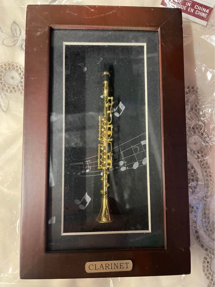 Set of 9 Vintage Miniature Orchestra & Jazz Instrument Shadow Bo - photo 3