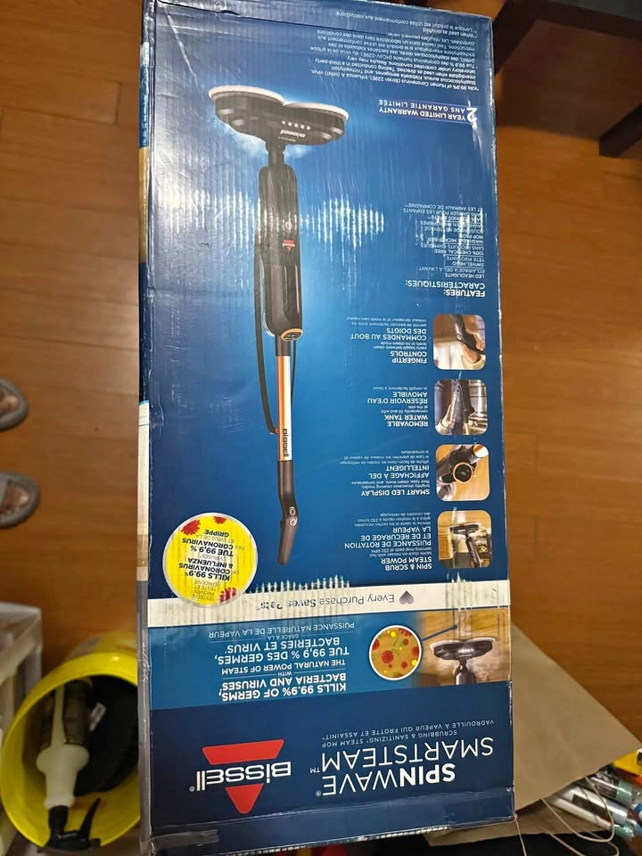 Bissell SpinWave SmartSteam Scrubbing & Sanitizing Steam Mop