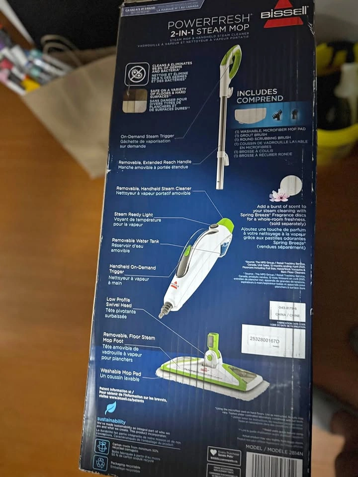 Bissell PowerFresh 2-in-1 Steam Mop & Handheld Cleaner