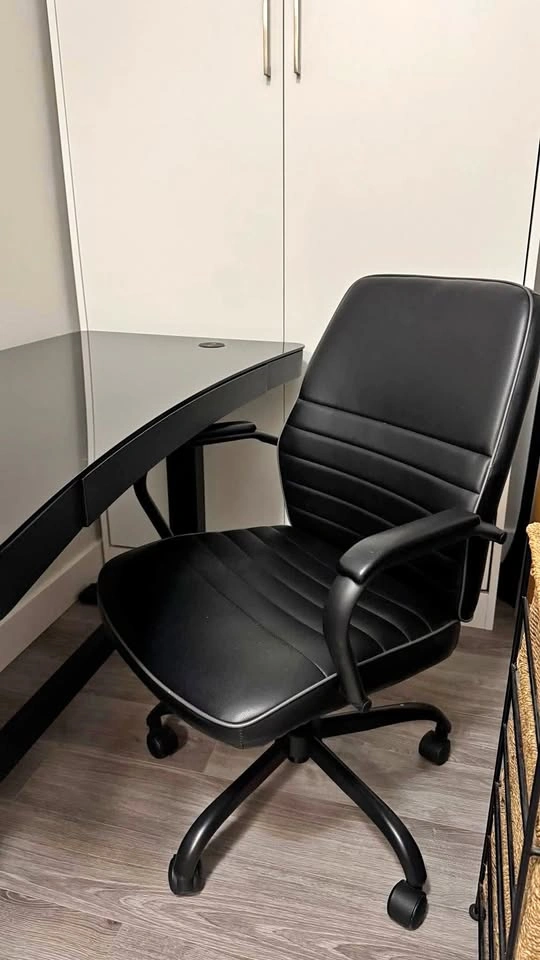 Black Office Chair - Faux Leather