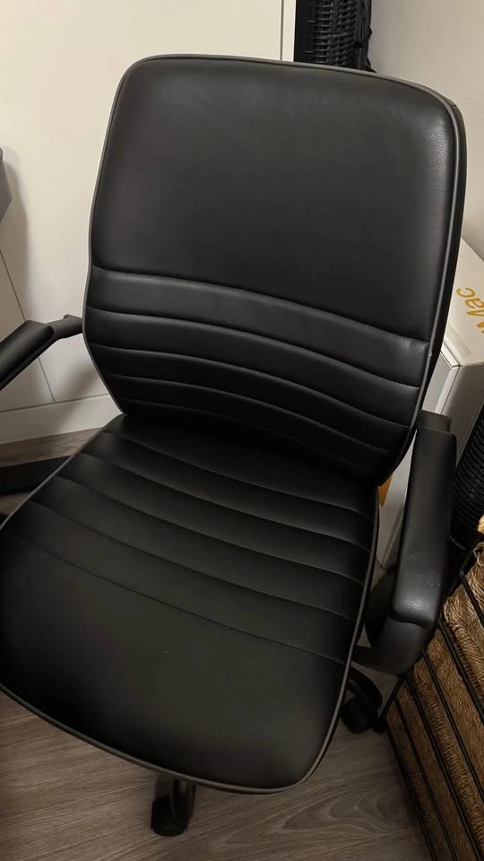 Black Office Chair - Faux Leather - photo 2
