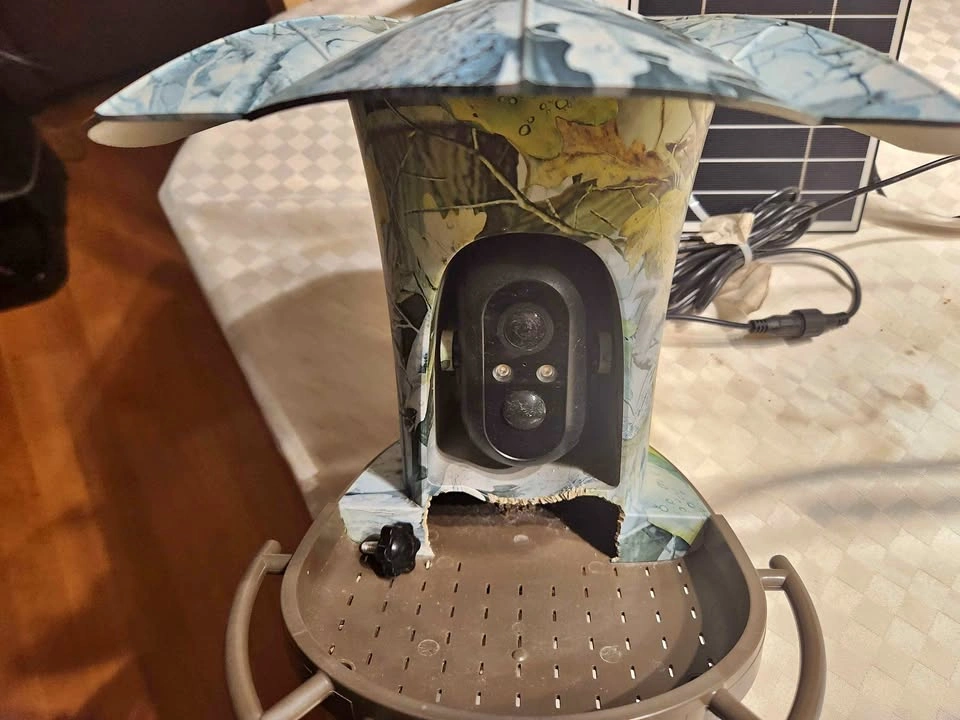 Smart Bird Feeder with Camera and Solar Panel