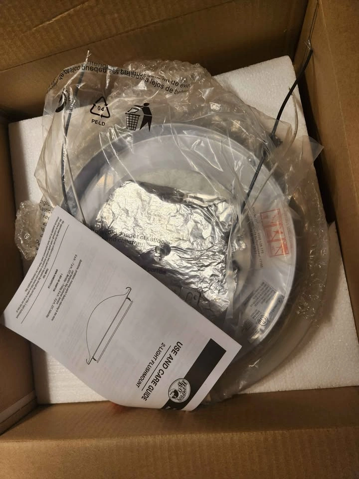 12 in. White Marble Ceiling Light - photo 2