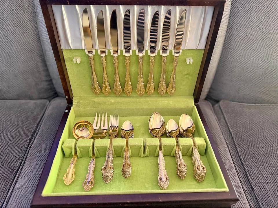 Vintage Reed & Barton gold plated flatware