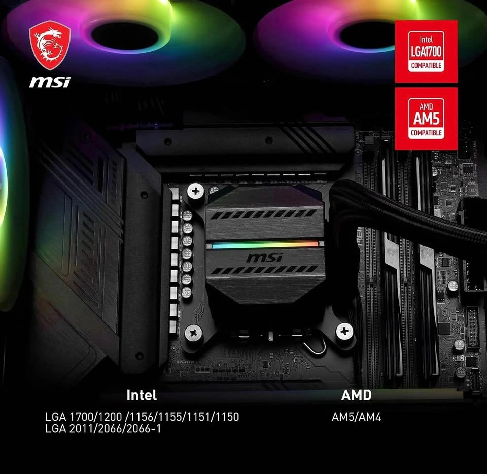 MSI MAG CORELIQUID M240 240mm AIO Liquid CPU Cooler - photo 2