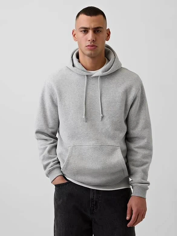 GAP VintageSoft Relaxed Hoodie XL HEATHER GREY