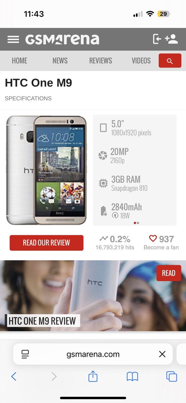 htc m9 smartphone - photo 2