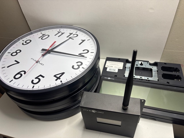 Pyramid TimeTrax Sync RF Wireless Synchronized Clock System
