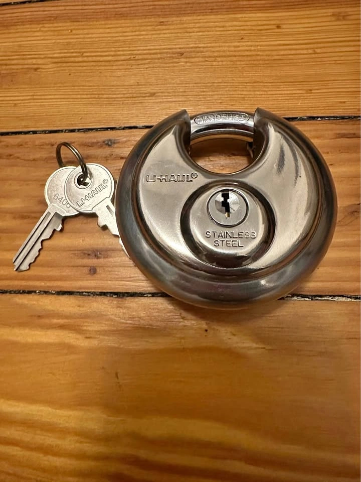U-Haul Stainless Steel Disc Lock. Pickup @ Park Slope