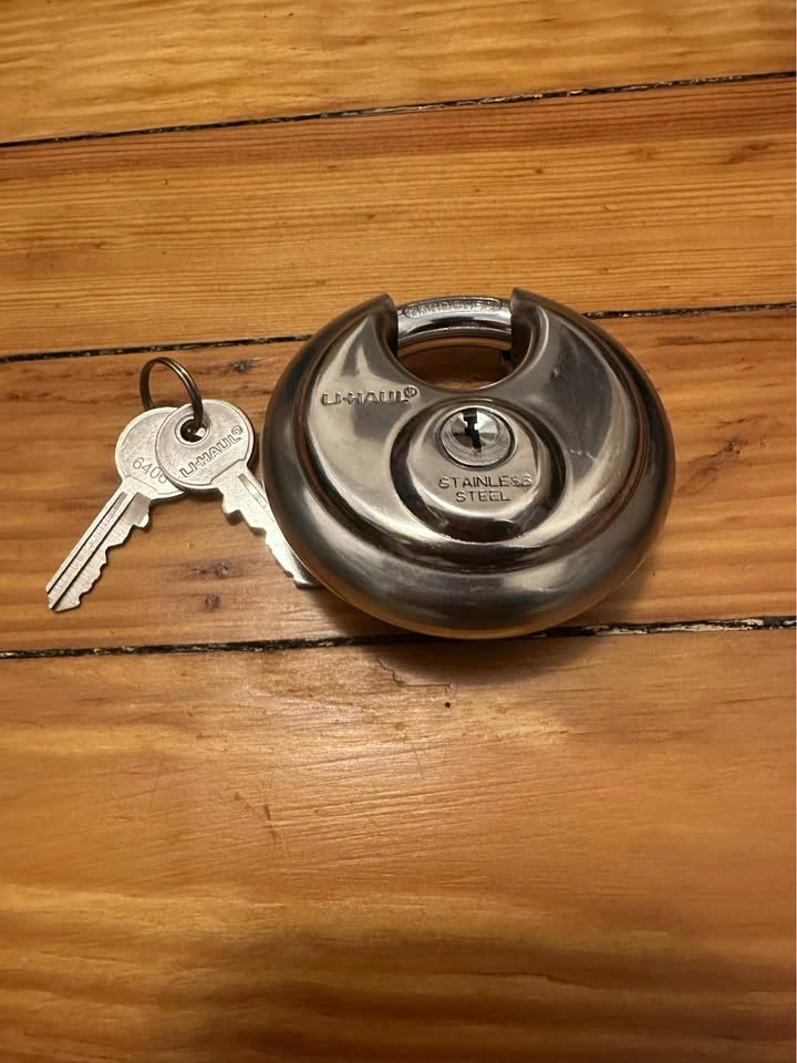 U-Haul Stainless Steel Disc Lock. Pickup @ Park Slope - photo 2
