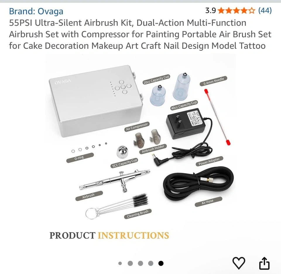 Ovaga 55PSI Professional Nail Airbrush Kit & Compressor - photo 4