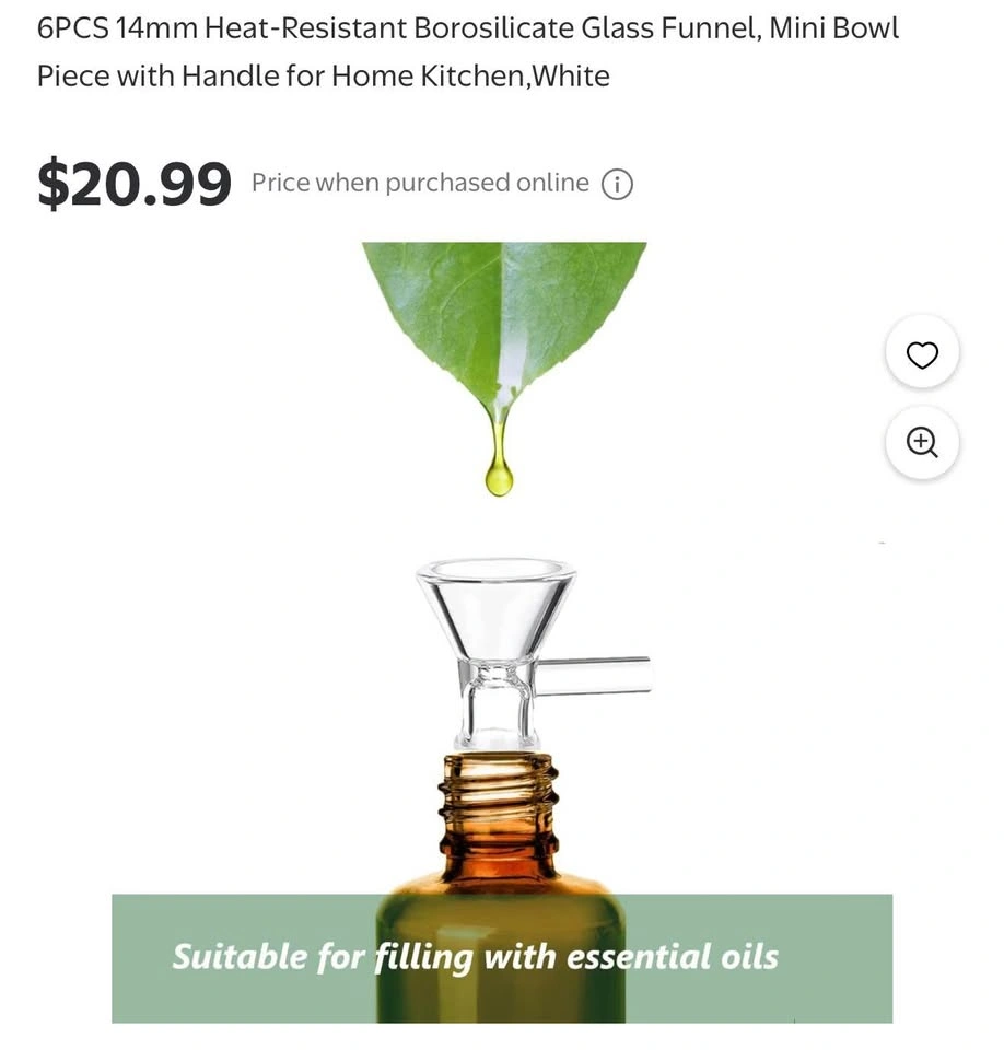 14mm Heat Resistant Glass Funnels 6pcs - photo 3