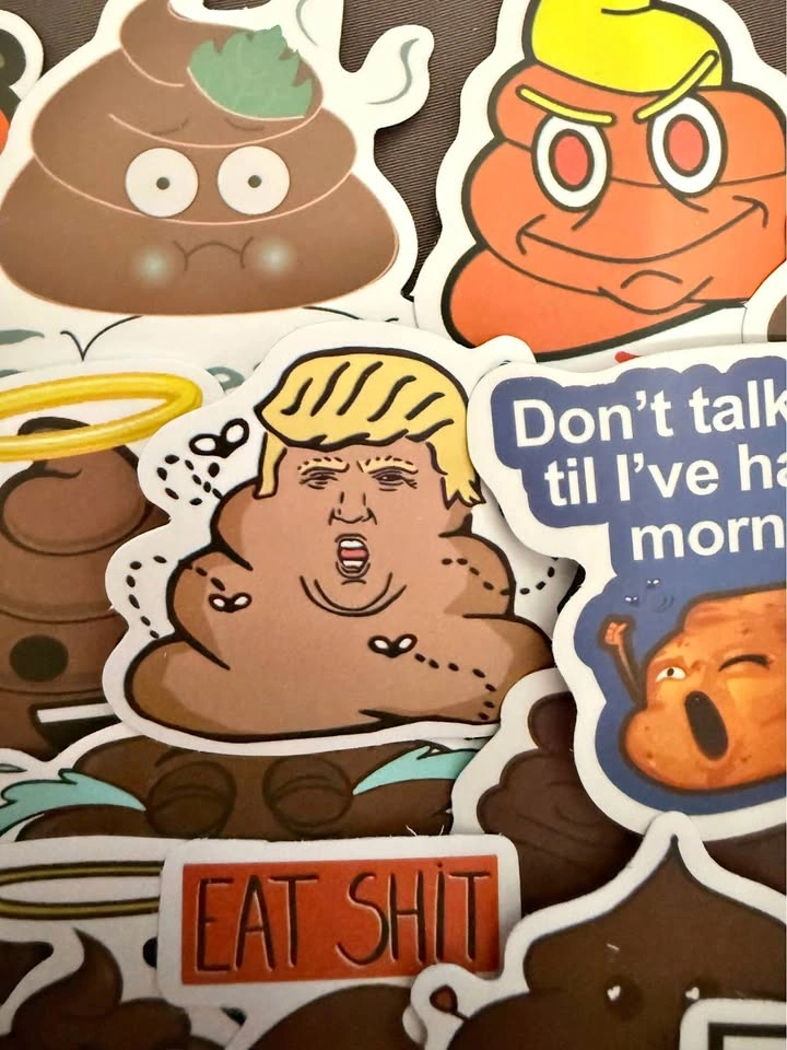 Funny Poop Stickers 50pcs