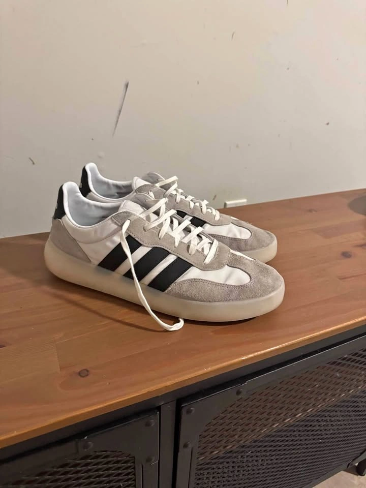Adidas Samba XLG Sneakers (White/Black/Suede) - Like New