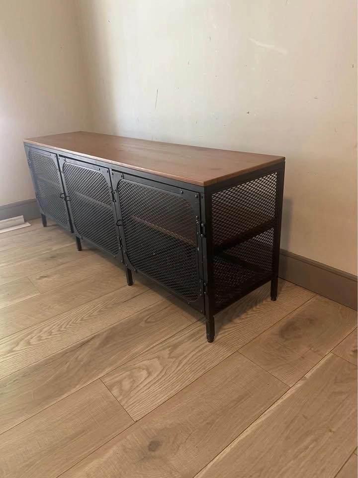 IKEA FJÄLLBO TV Unit / Bench - Black Metal & Solid Wood - photo 2