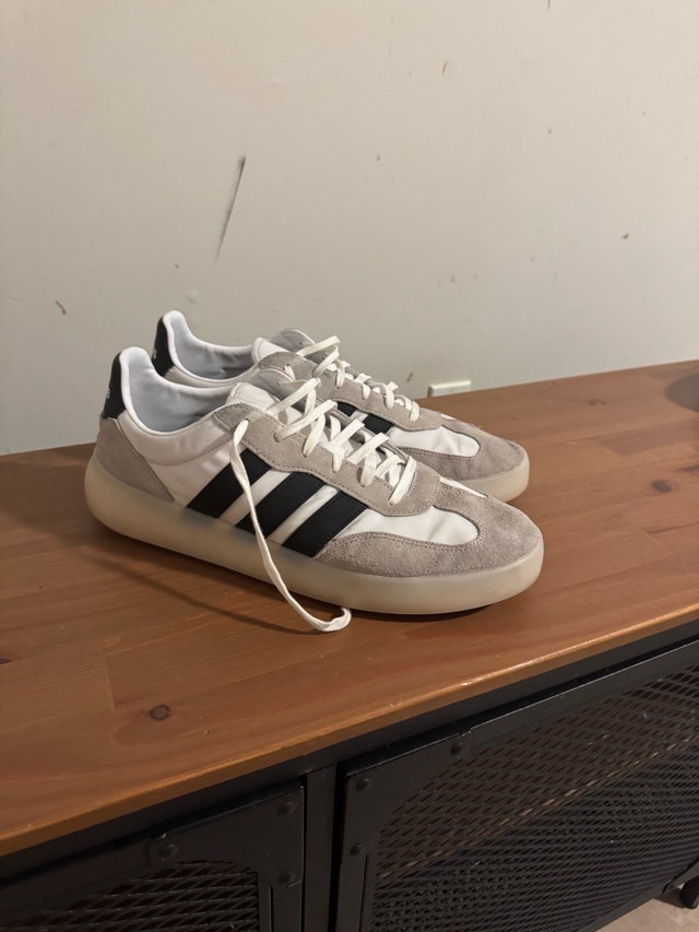 Adidas Samba XLG Sneakers (White/Black/Suede) - Like New
