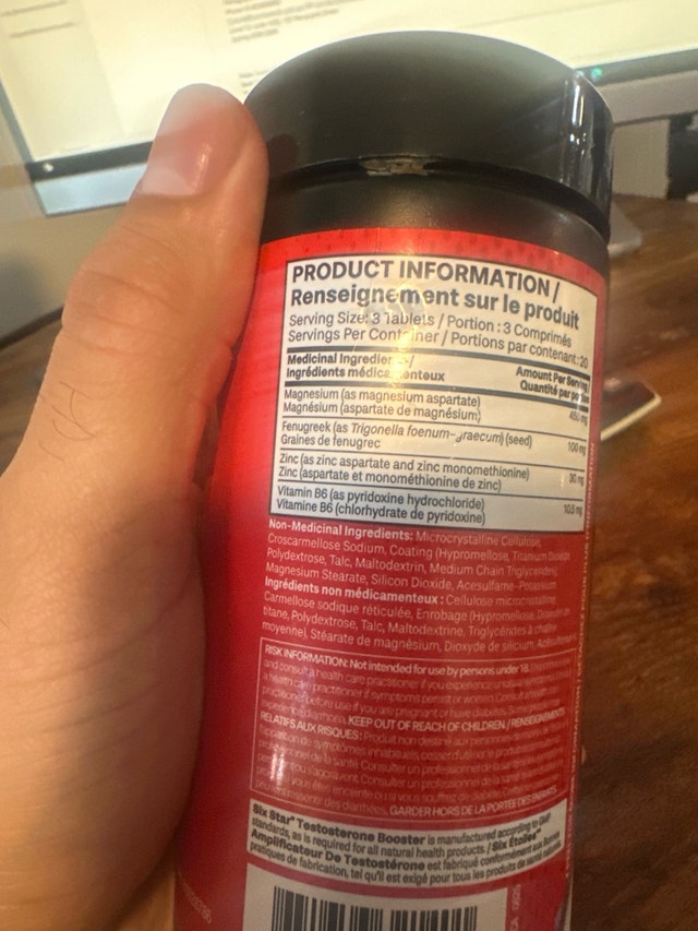 Six Star Testosterone Booster 60 Tablets - Brand New Unopened - photo 2