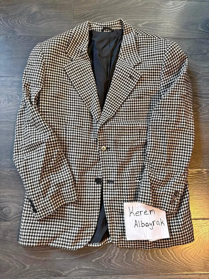 Black and white blazer
