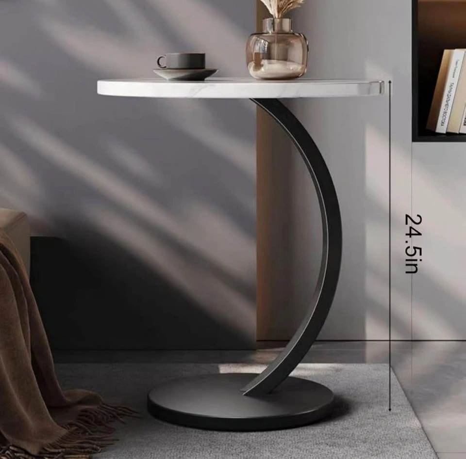 Faux Marble Black Small Side Table - photo 3
