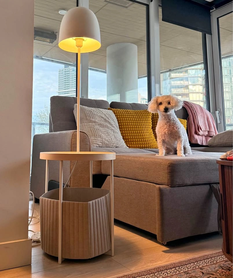 IKEA Table Lamp with Integrated Side Table w bulb