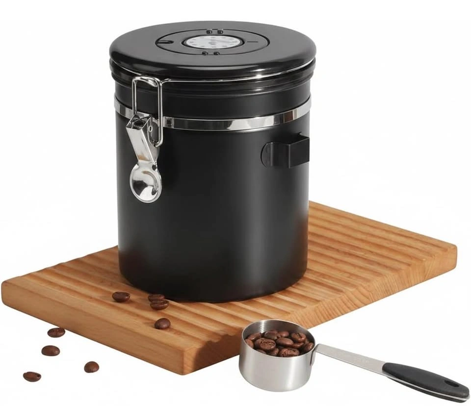 1.5L Stainless Steel Airtight Coffee Canister with Scoop - photo 3