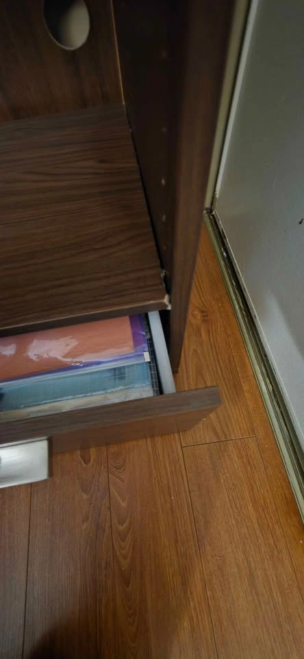 Tall Walnut Media / Storage Cabinet with Glass Door – 76" High - photo 5