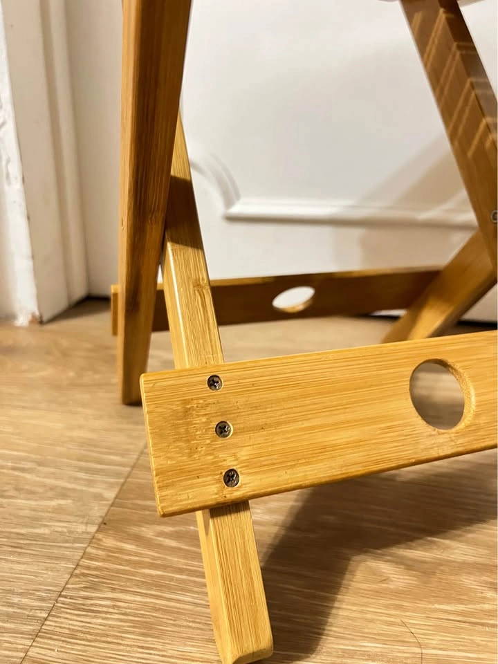 Bamboo Folding Stool Portable Small Stool Multi-purpose - photo 4