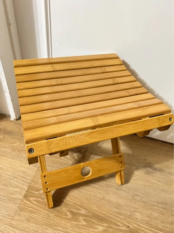 Bamboo Folding Stool Portable Small Stool Multi-purpose - photo 5