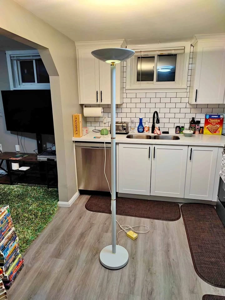 Vintage Rare 90's Torchiere Metal Floor Lamp - photo 2
