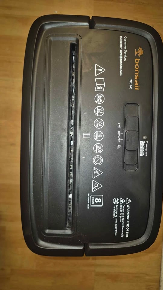 Bonsaii C261-C 8-Sheet Cross-Cut Paper Shredder - photo 2