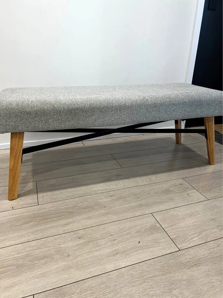 Light gray entryway bench