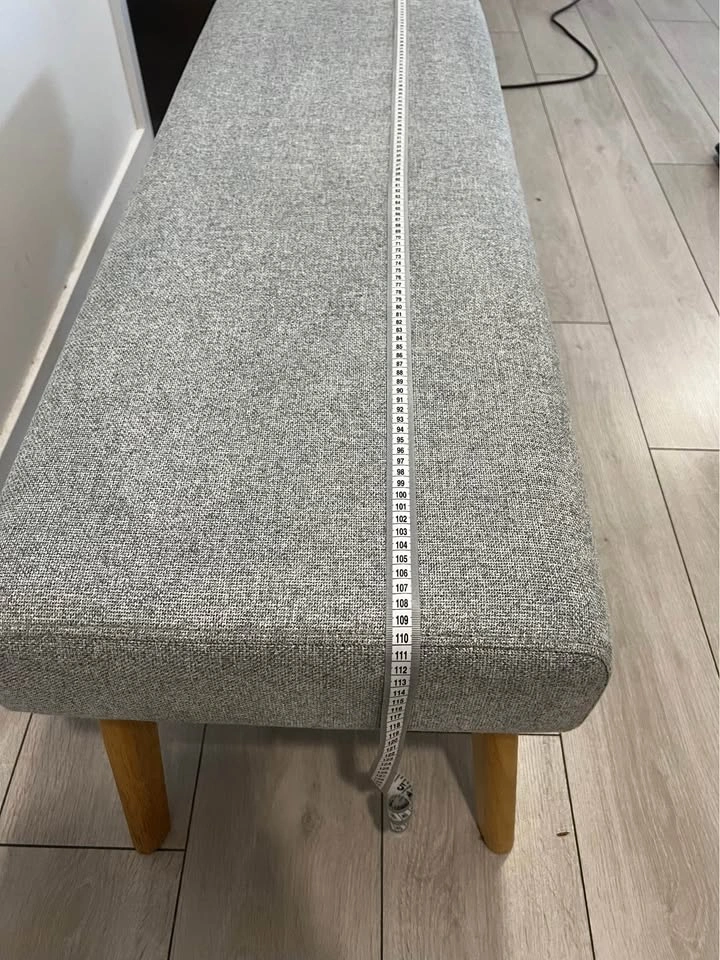 Light gray entryway bench - photo 2
