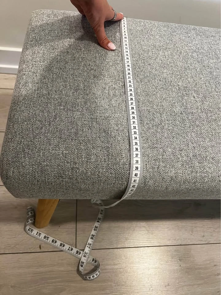 Light gray entryway bench - photo 3