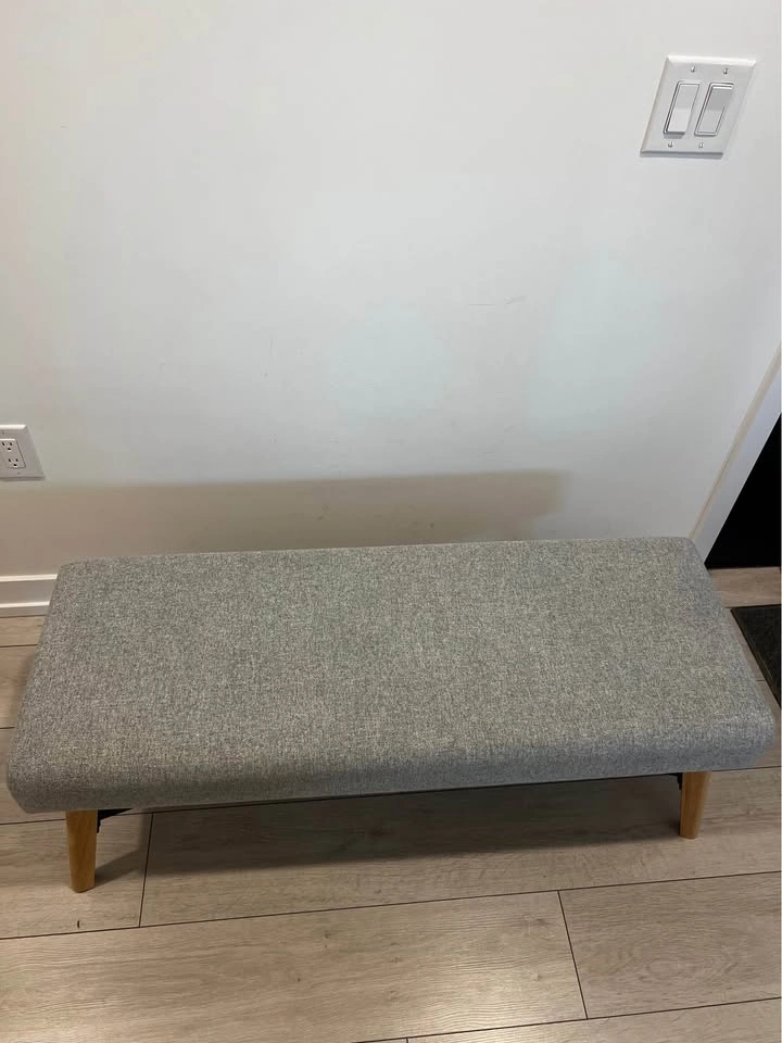 Light gray entryway bench - photo 5