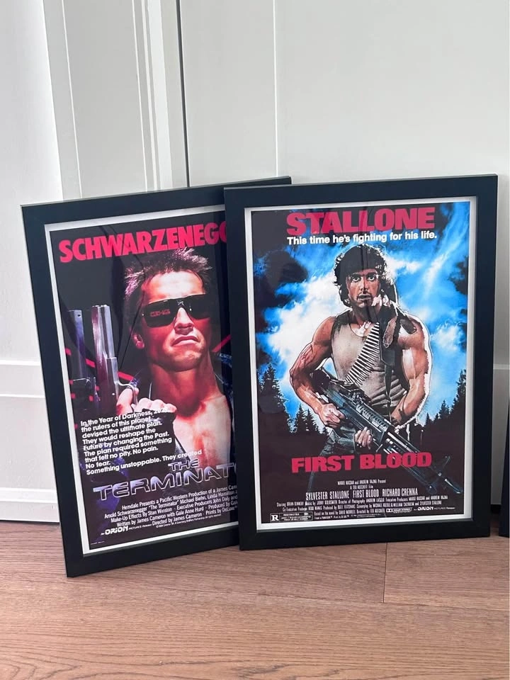 Framed Classic Action Movie Posters – Schwarzenegger & Stallone - photo 2