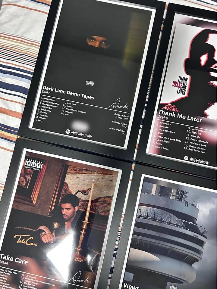 Every Drake Album Framed Posters