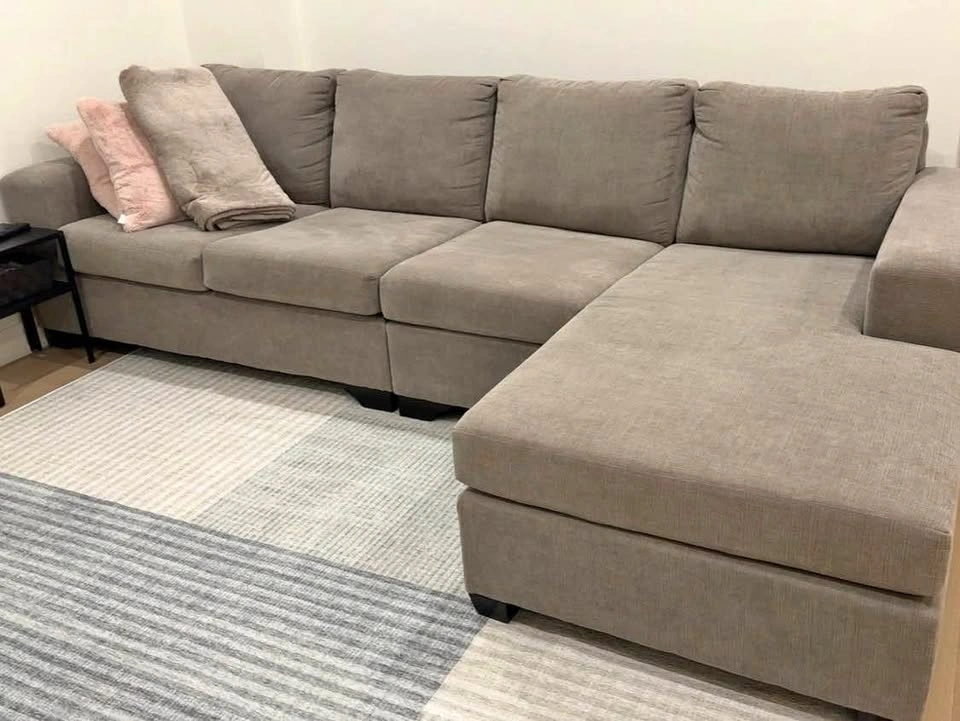 Grey Sectional Sofa with Reversible Chaise